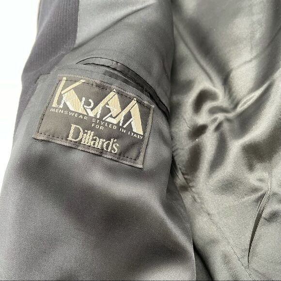 KAA by Krizia x Dillard's Navy Suit Jacket Sz 42R - Picture 5 of 14